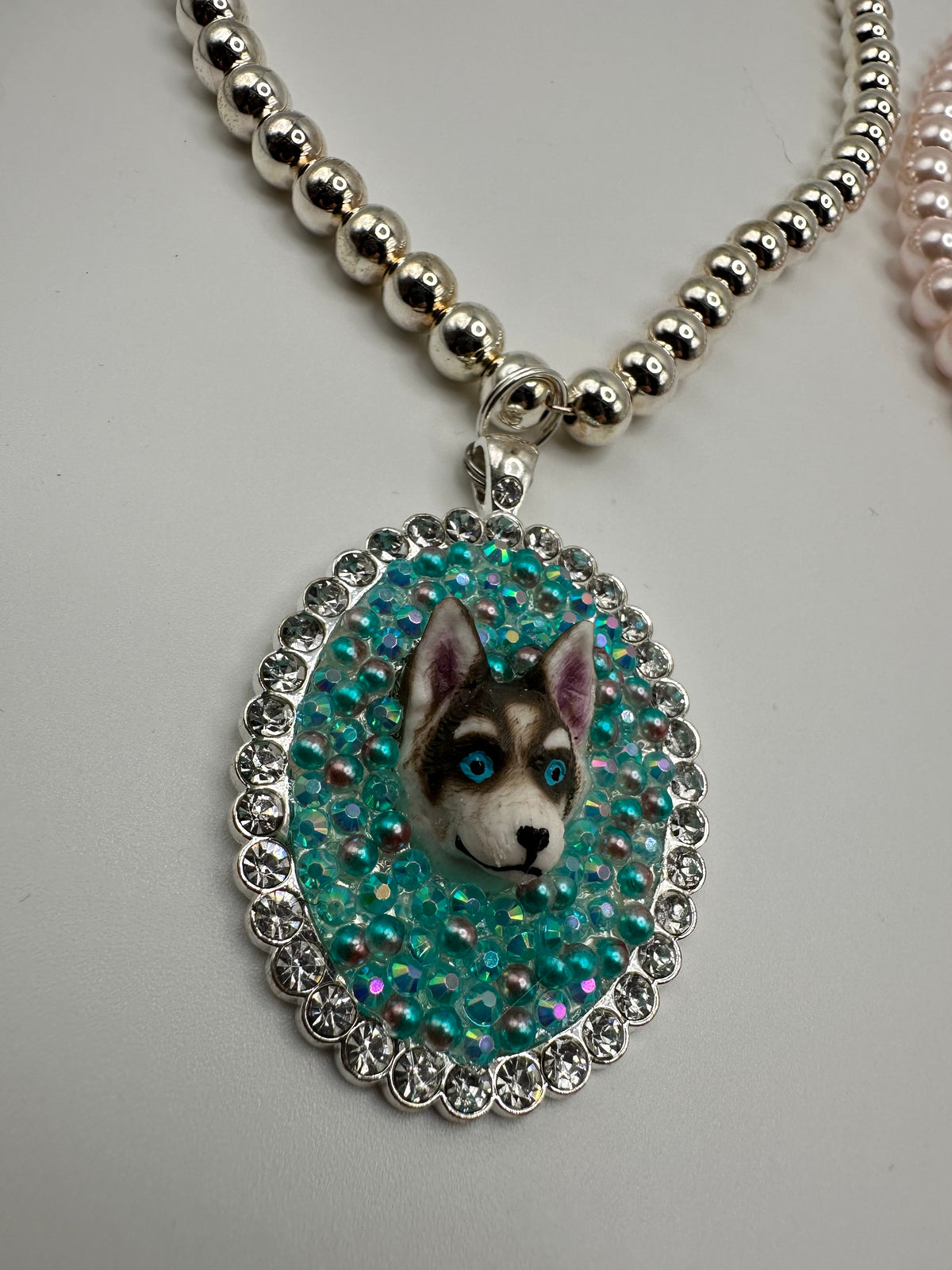 Hoot of a Husky Silver Necklace