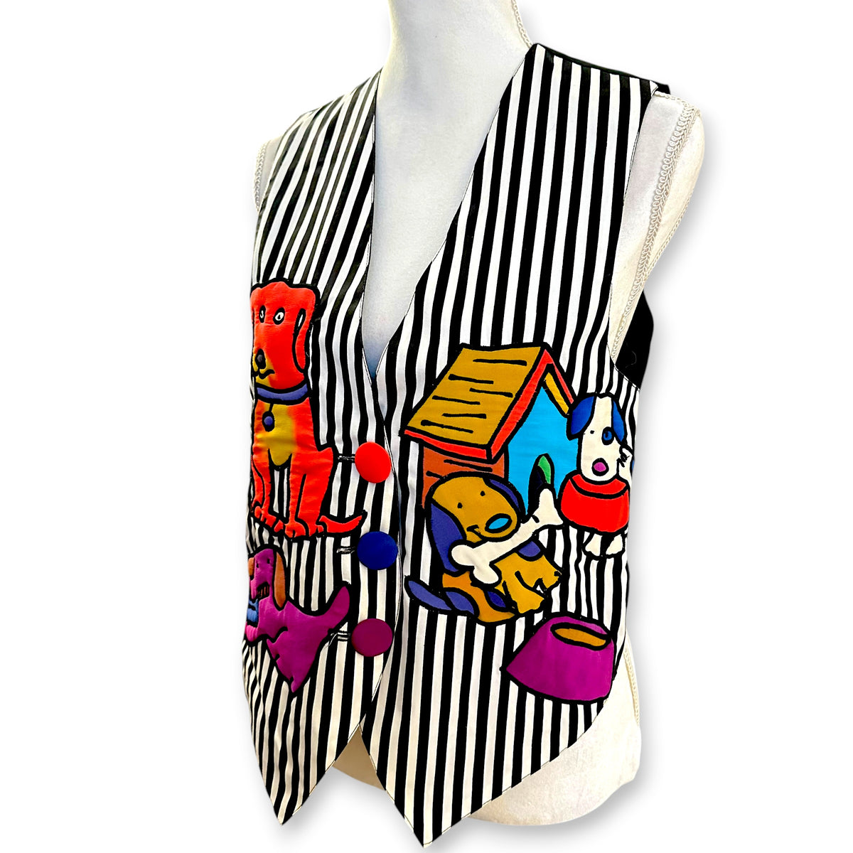 Vintage Dog Palooza Silkscapes Vest Sz M