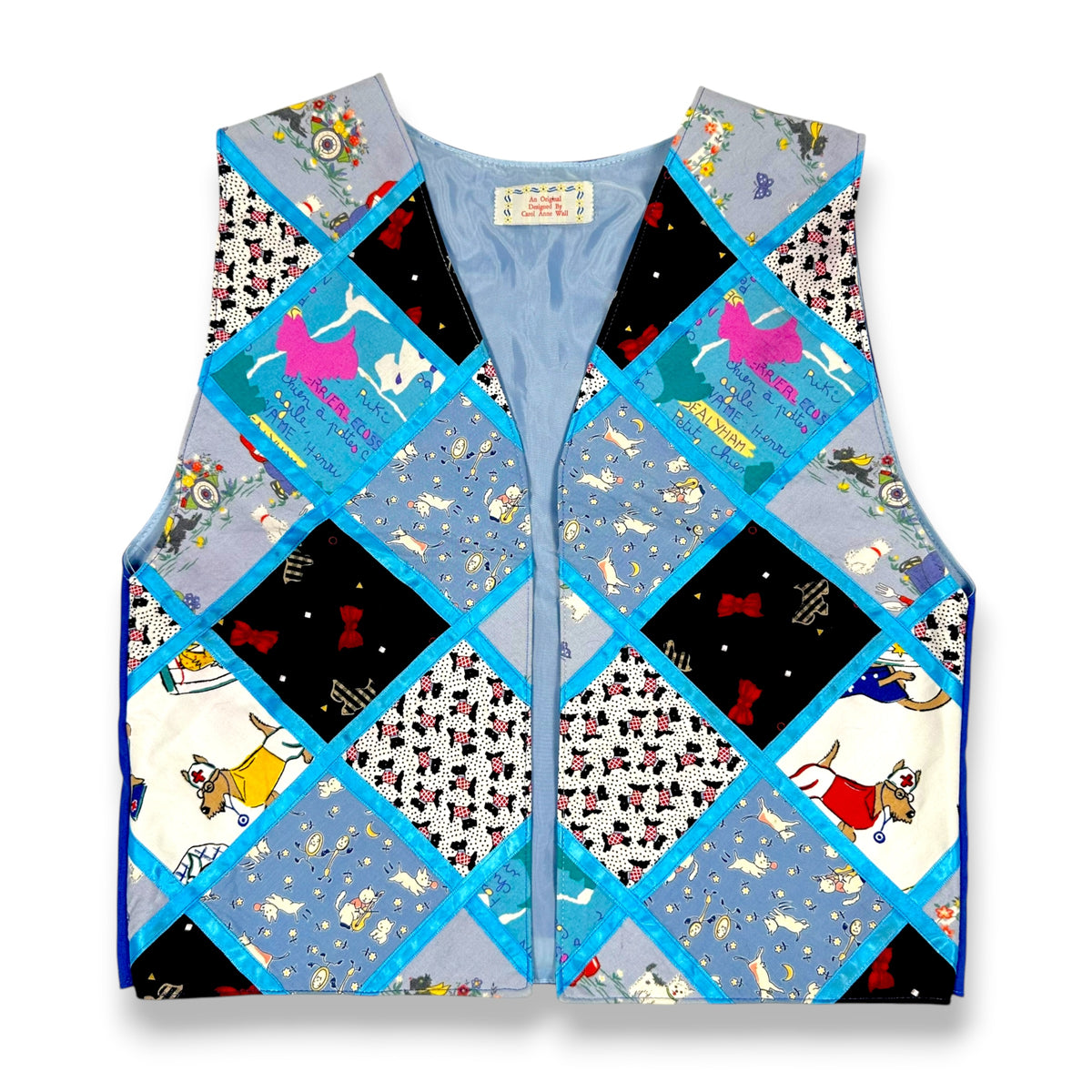 Vintage Handmade Scottish Terrier Themed Open Vest