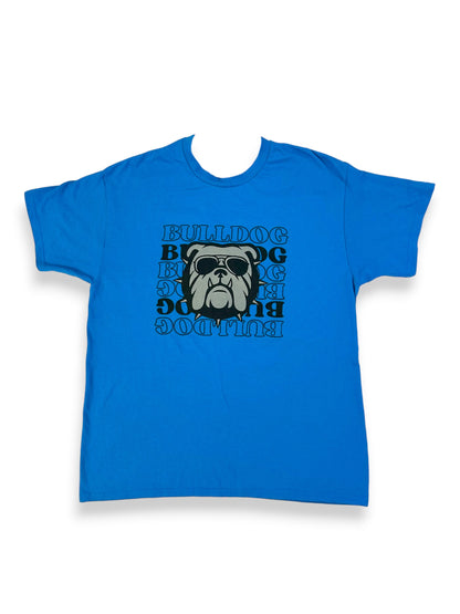 Blue Bulldog T-Shirt Size L