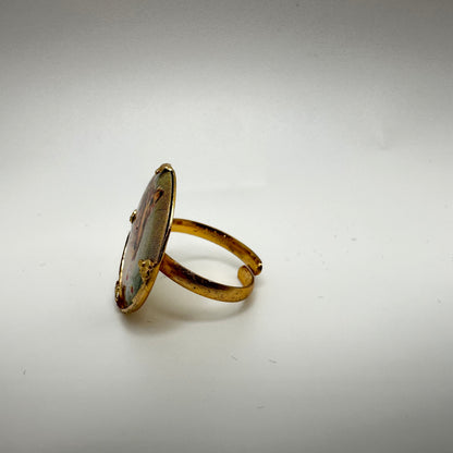 Vintage Collie Dog Themed Ring