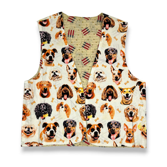 Vintage Handmade Reversible Dog Themed Vest