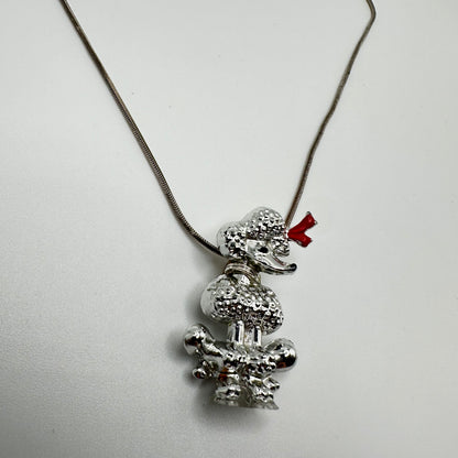 Poodle with Class Silver Necklace
