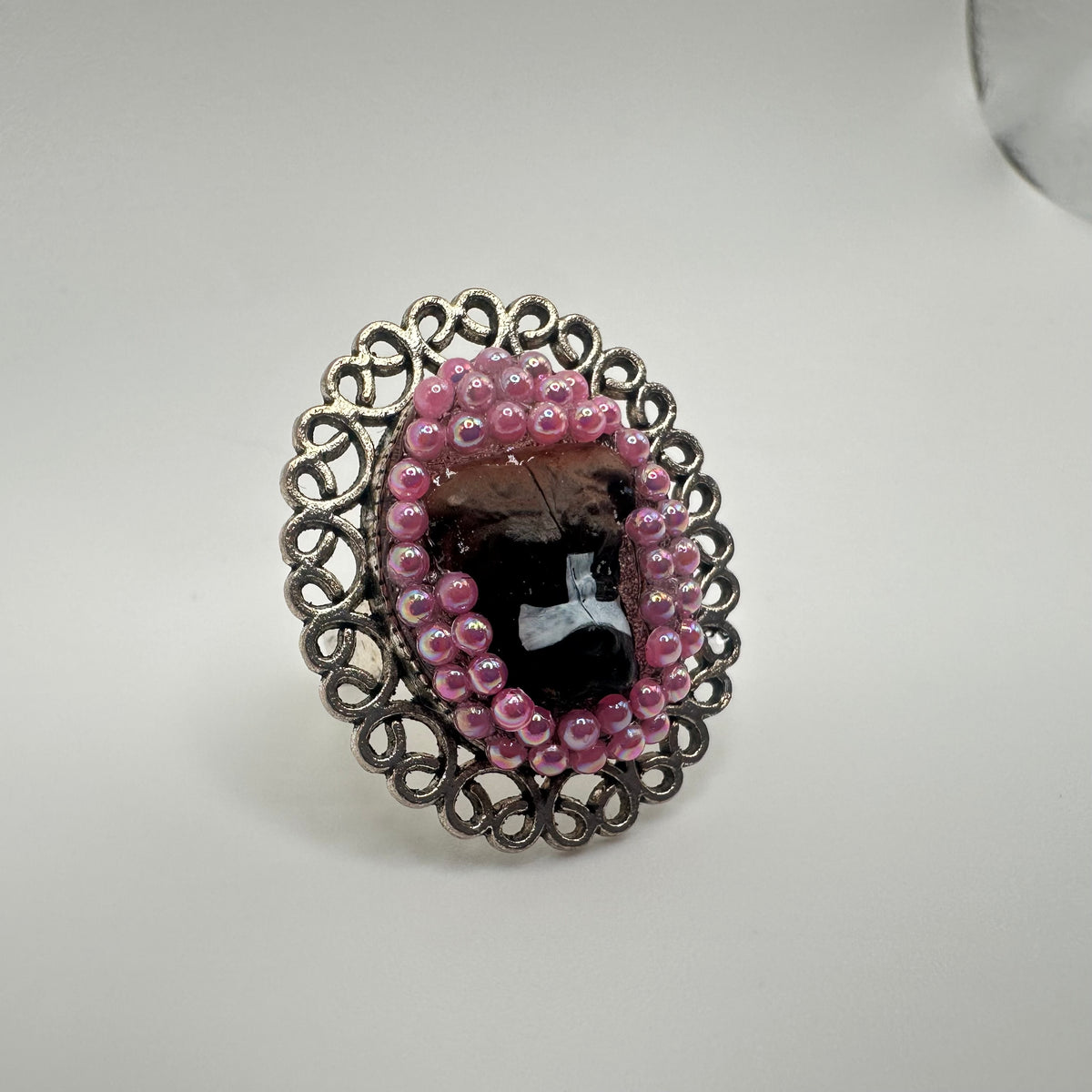 Boxer in Precious Pink Adjustable Ring