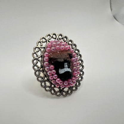 Boxer in Precious Pink Adjustable Ring