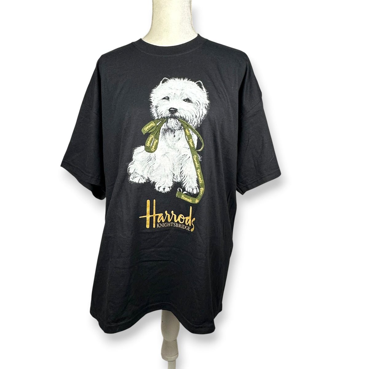 Vintage Harrod’s Scottish Terrier Black Tee with Tags