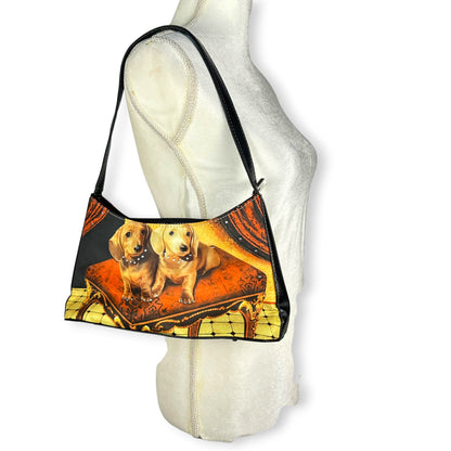 Y2K Rhinestone Darling Daschunds Shoulder Purse