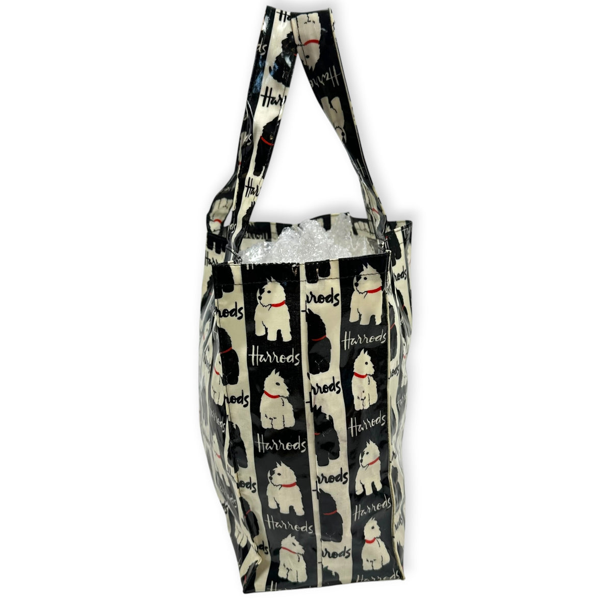 Vintage Harrods Terrier Black and White Tote