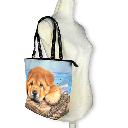 Dog Studded Shoulder Purse