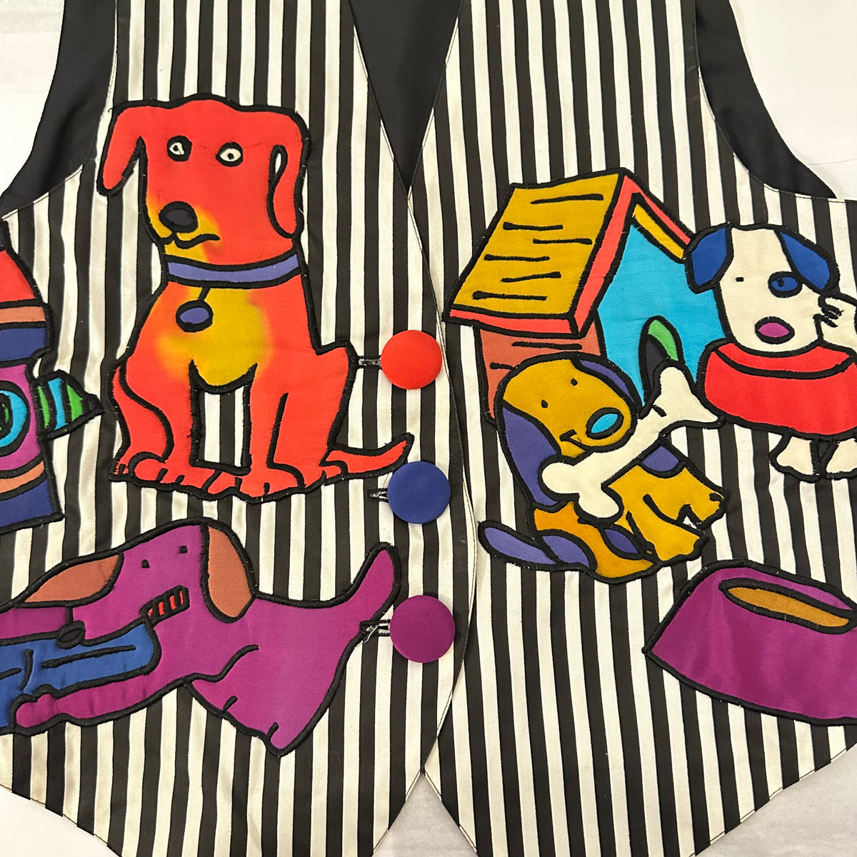 Vintage Dog Palooza Silkscapes Vest Sz M