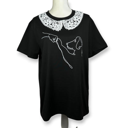 Power of the Paw Tee with Lace Collar