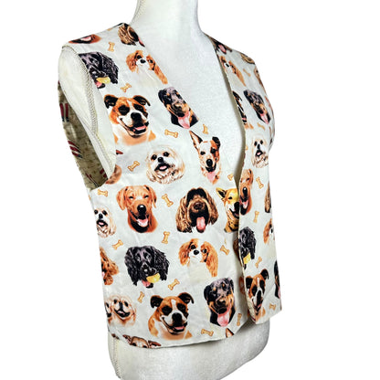 Vintage Handmade Reversible Dog Themed Vest