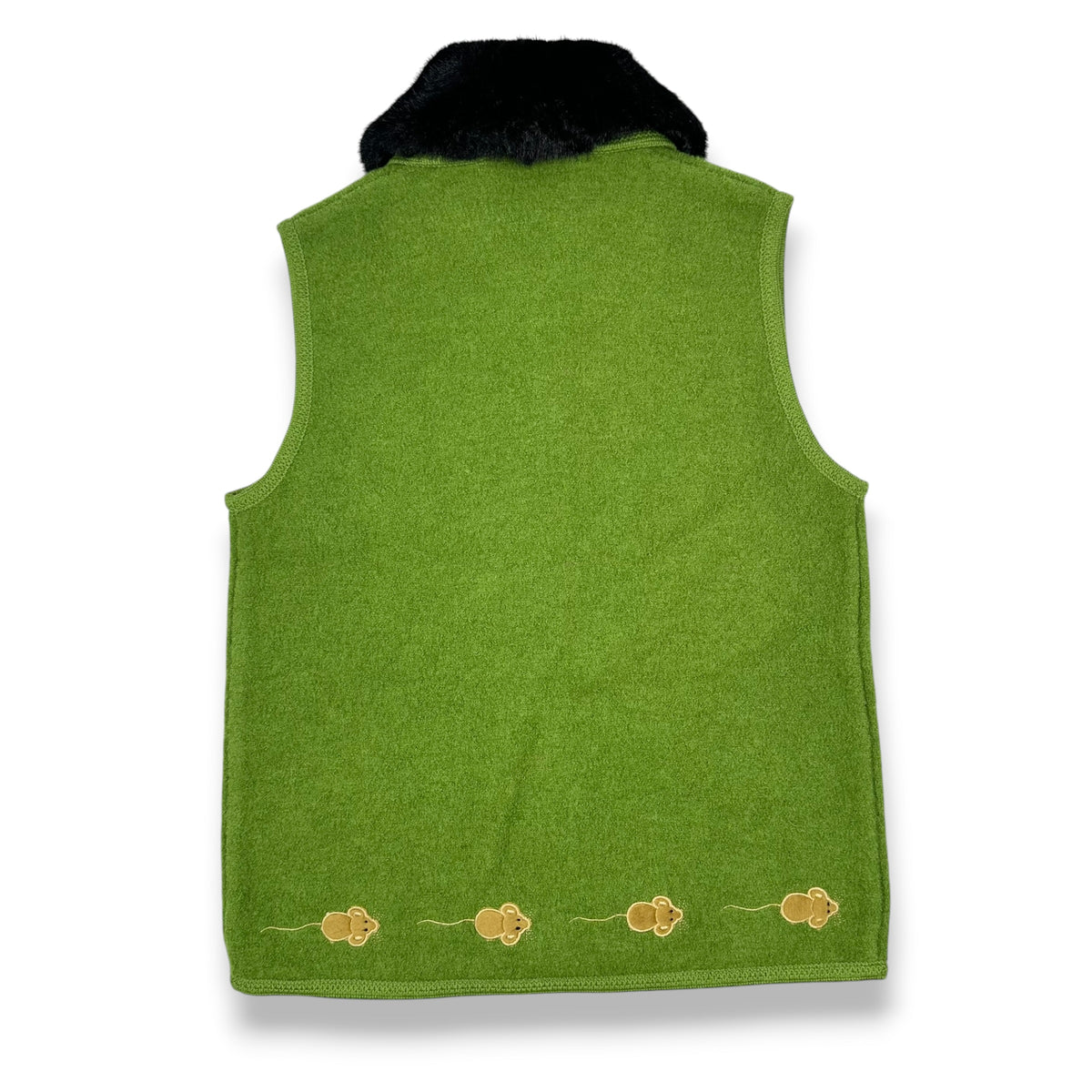 Vintage Green Cat & Mouse Sweater Vest