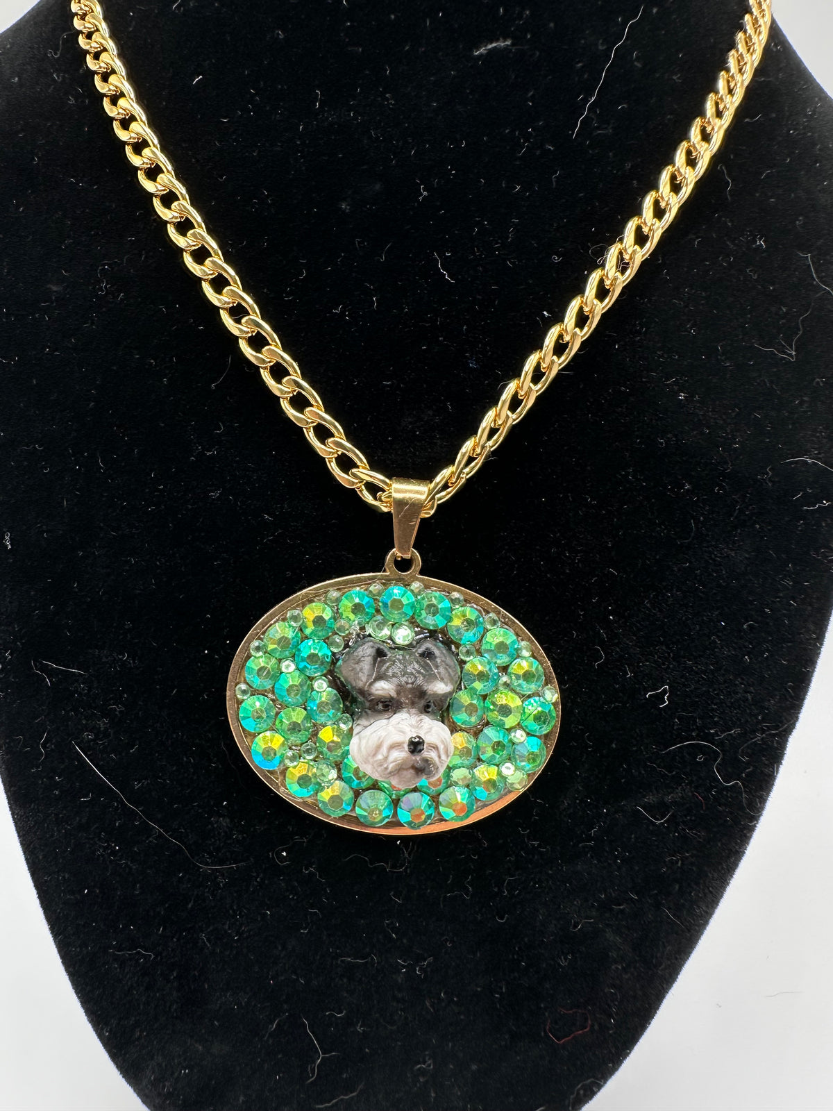 Schnauzer Emerald City Necklace