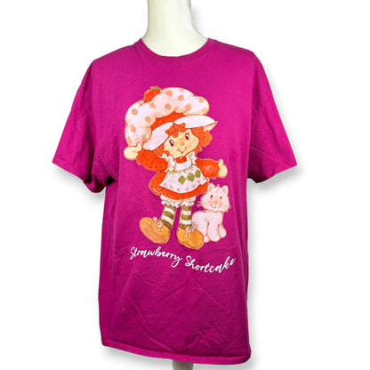 Strawberry Shortcake & Custard the Cat Pink Tee