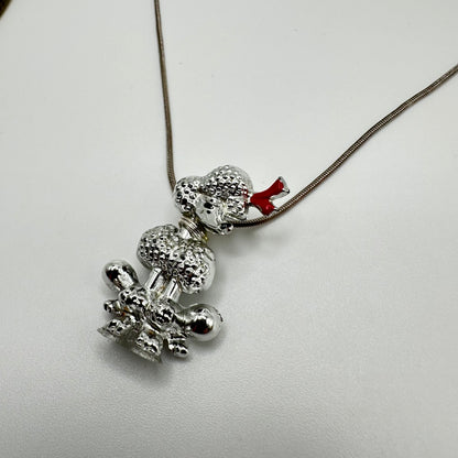 Poodle with Class Silver Necklace
