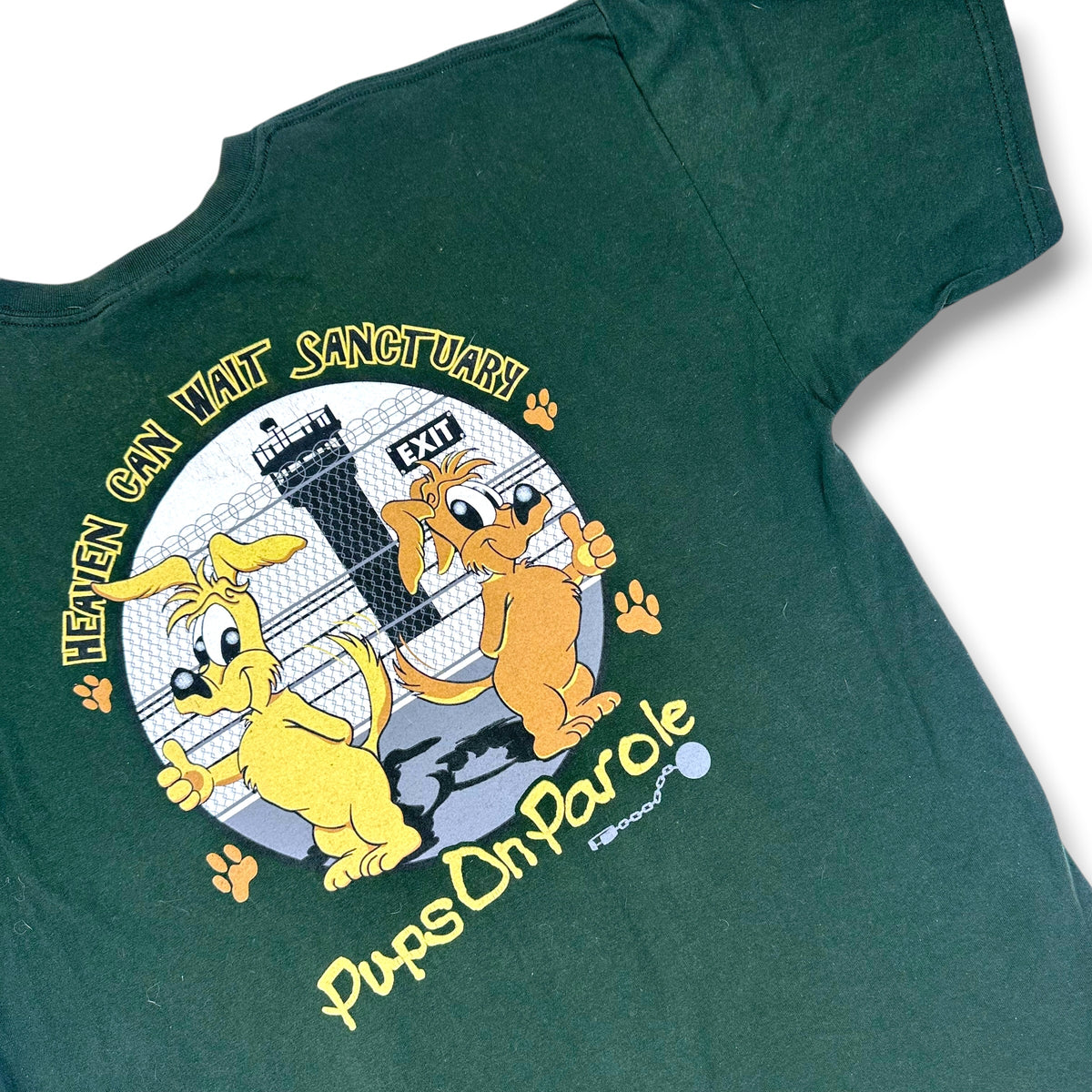 Pups on Parole Hunter Green Tee