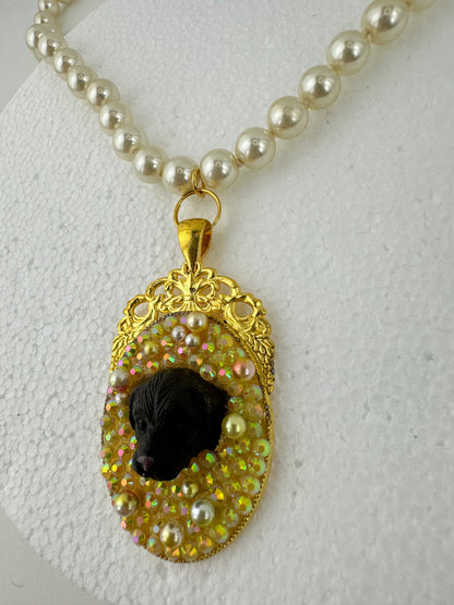 Love is a Labrador Pearl Necklace