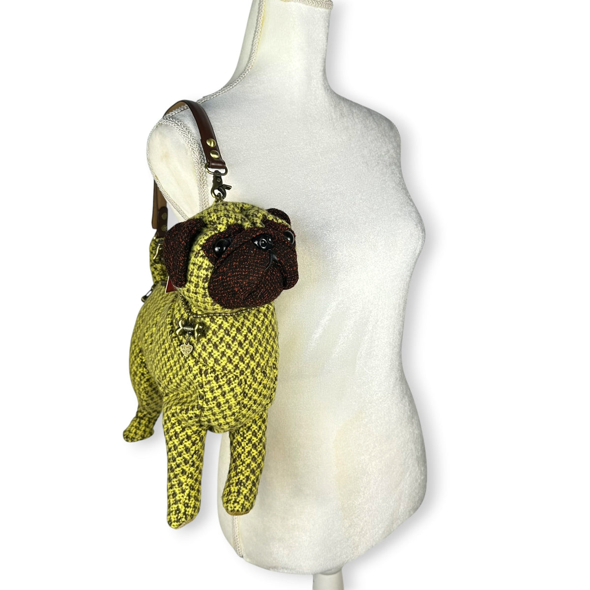 Vintage Fuzzy Nation Pug Purse