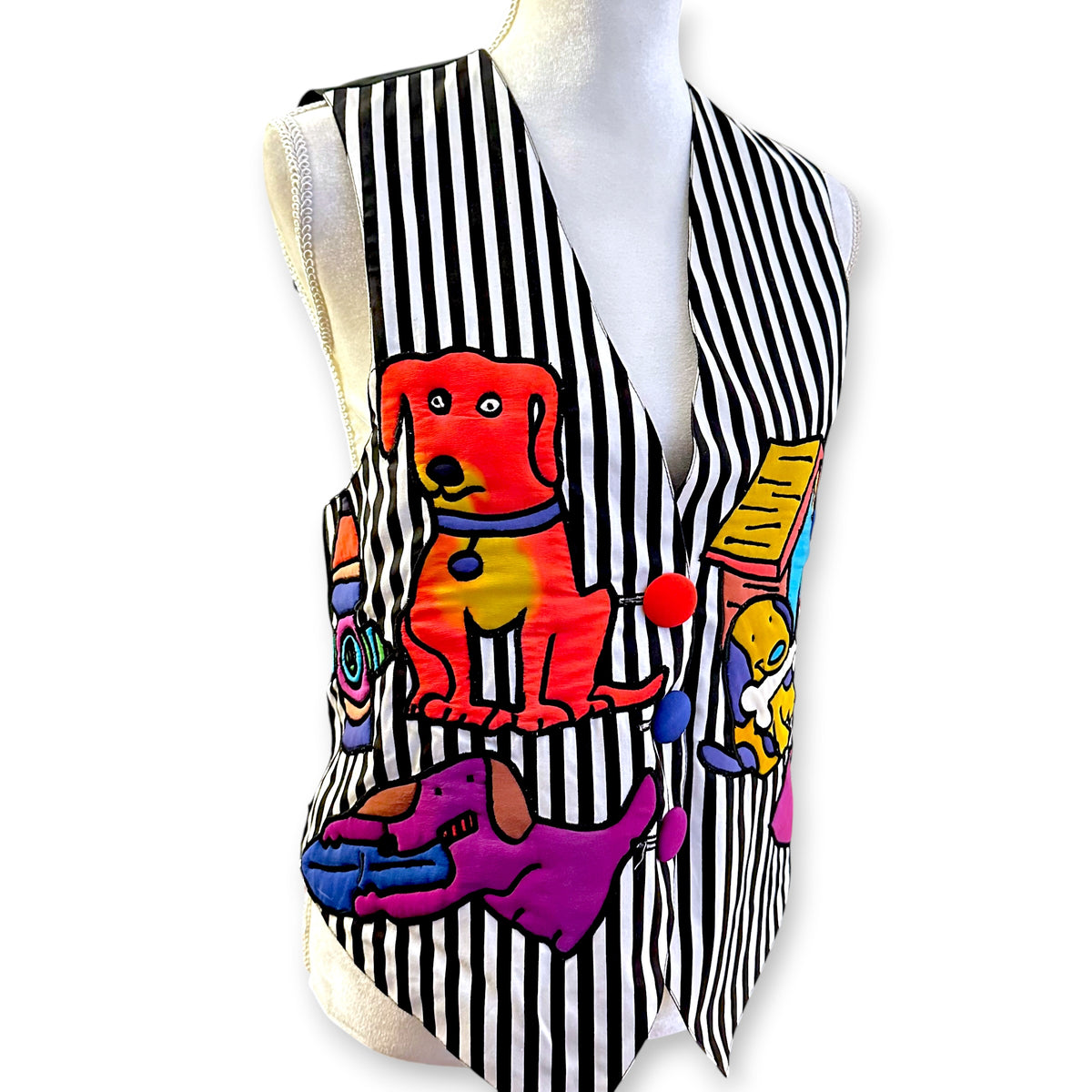 Vintage Dog Palooza Silkscapes Vest Sz M