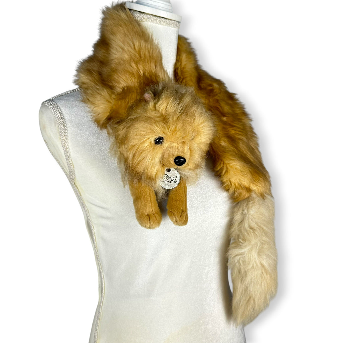 Vintage Pomeranian Scarf Faux Fur