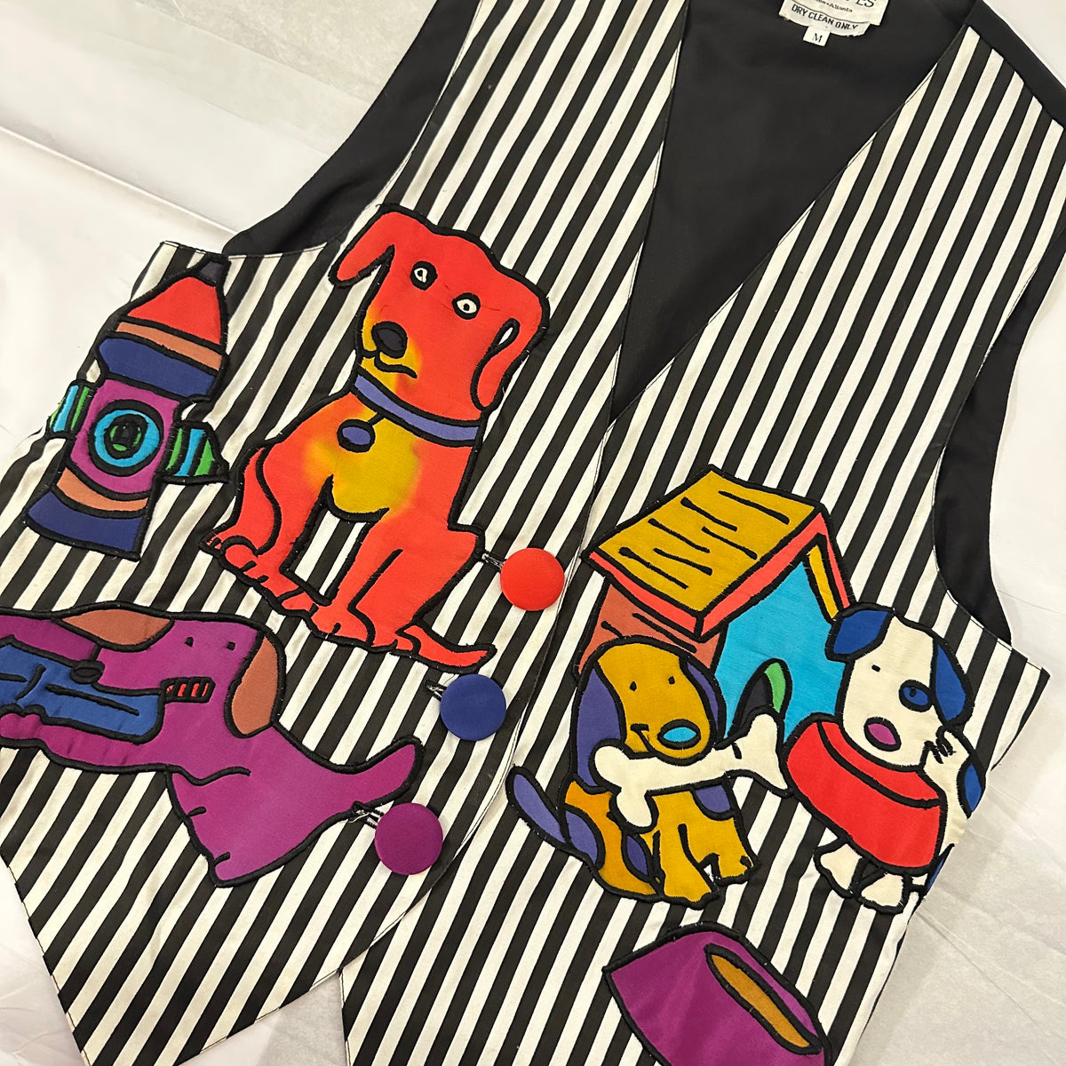 Vintage Dog Palooza Silkscapes Vest Sz M