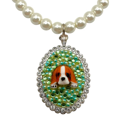 Cocker Spaniel Pearl Princess Necklace