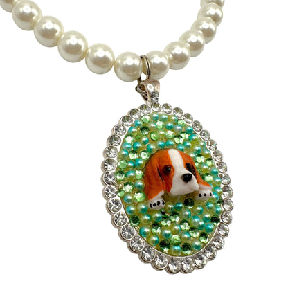 Cocker Spaniel Pearl Princess Necklace