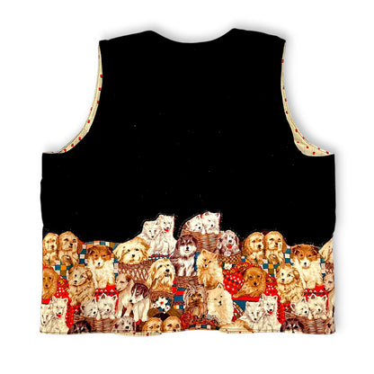Vintage Handmade Velvet Puppy Overload Vest Sz OS