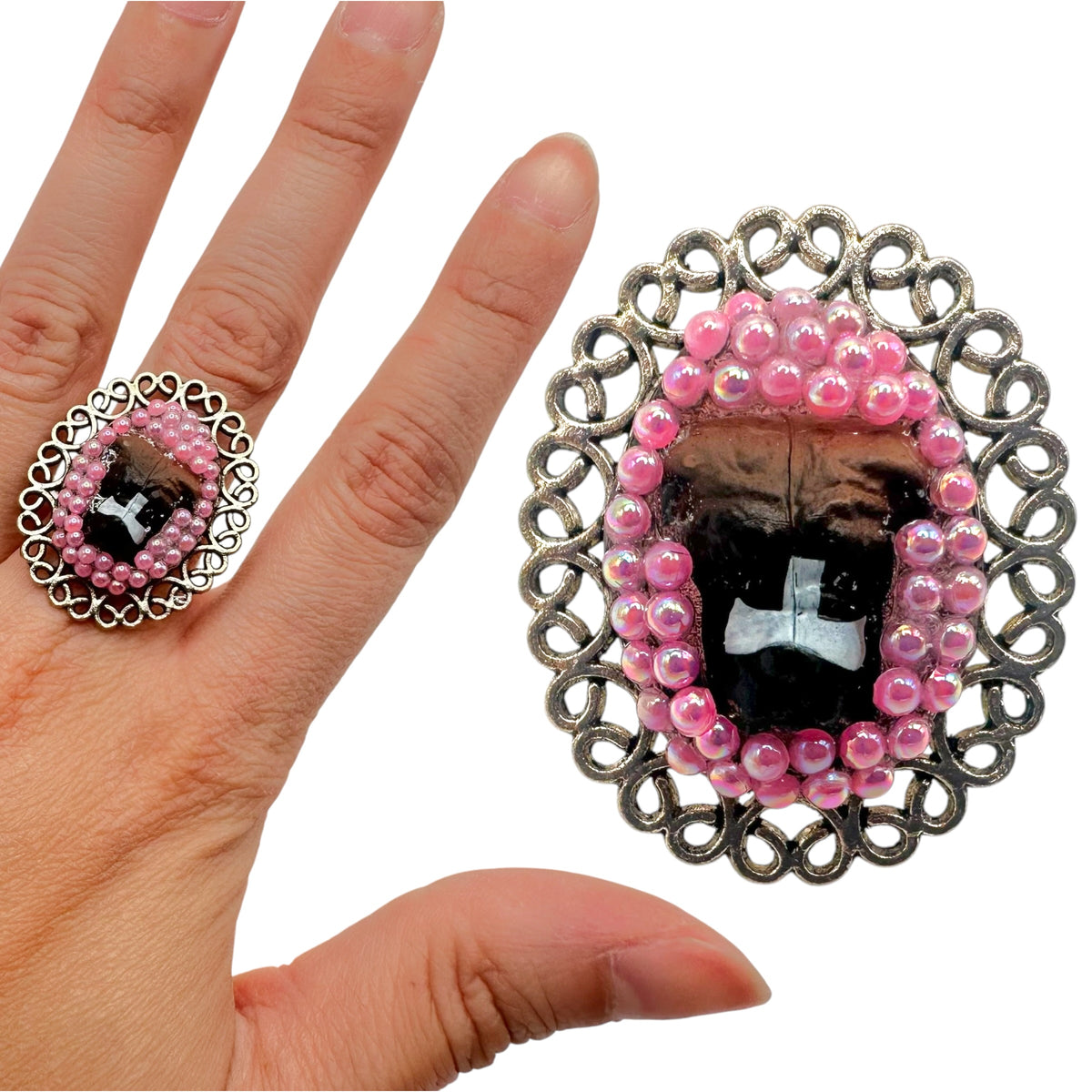 Boxer in Precious Pink Adjustable Ring
