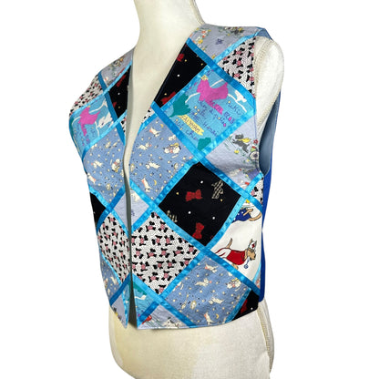 Vintage Handmade Scottish Terrier Themed Open Vest