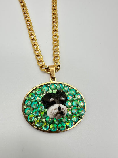Schnauzer Emerald City Necklace