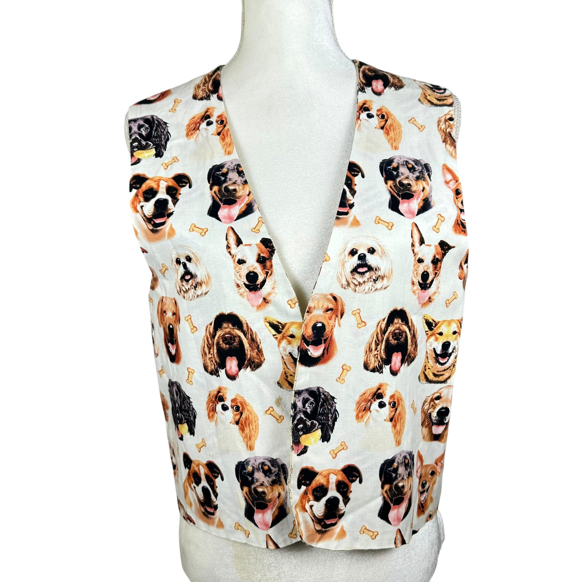 Vintage Handmade Reversible Dog Themed Vest