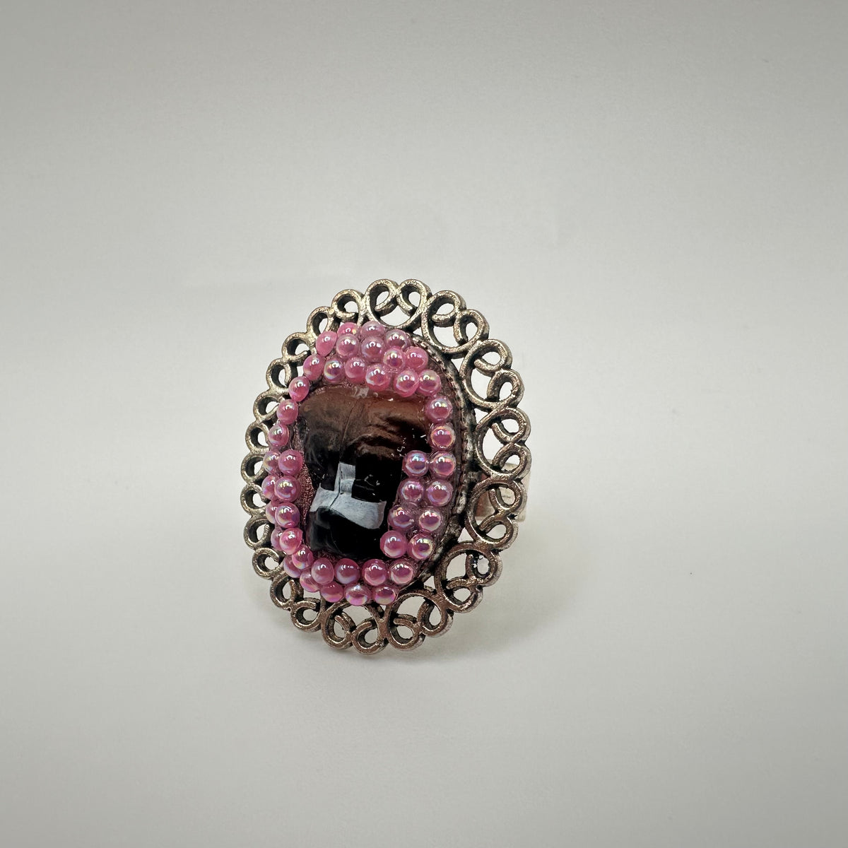 Boxer in Precious Pink Adjustable Ring