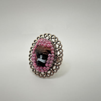 Boxer in Precious Pink Adjustable Ring
