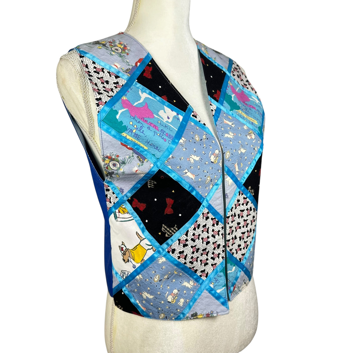 Vintage Handmade Scottish Terrier Themed Open Vest