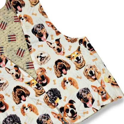 Vintage Handmade Reversible Dog Themed Vest
