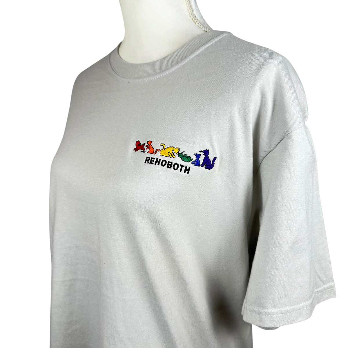 Grey Rainbow Animals Tee