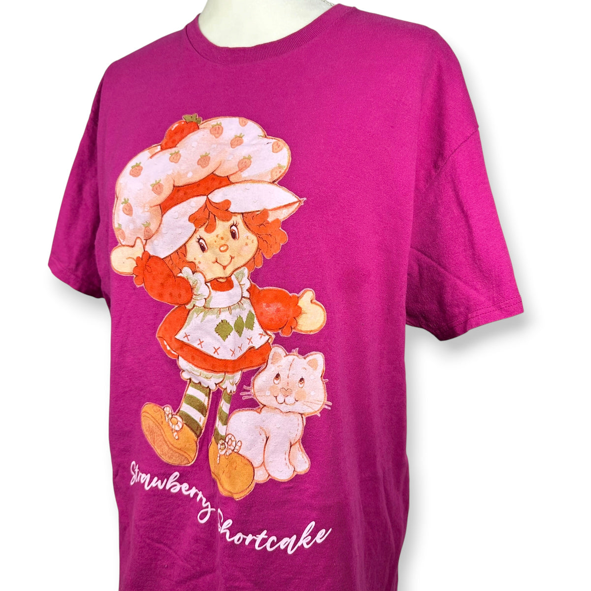 Strawberry Shortcake & Custard the Cat Pink Tee