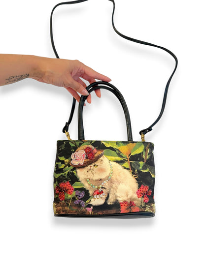 Vintage Fabulous Persian Cat Embellished Purse