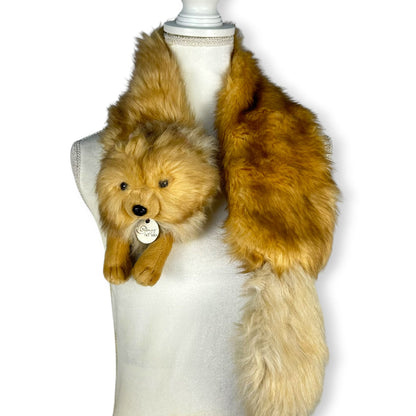 Vintage Pomeranian Scarf Faux Fur