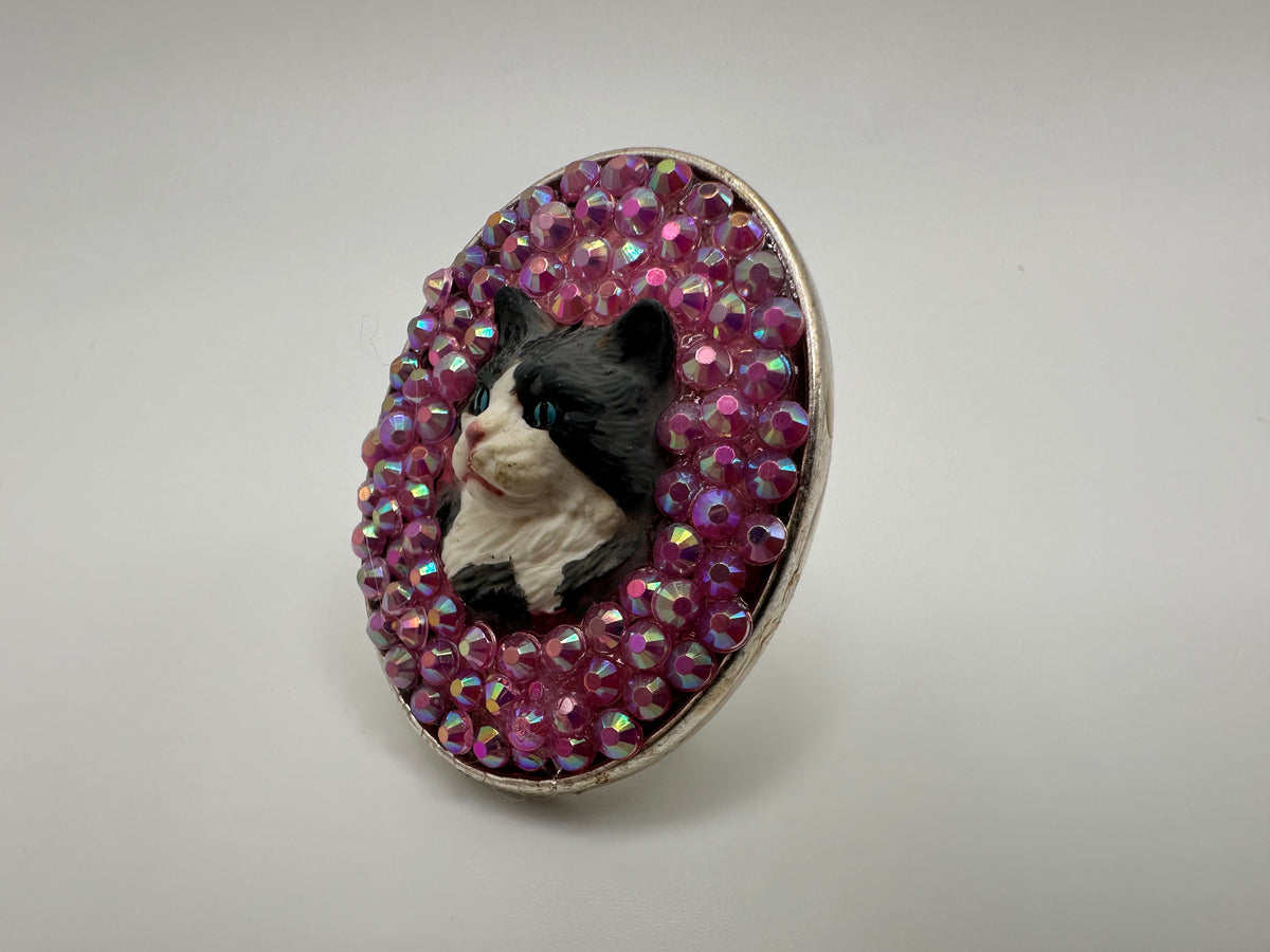 Femme Feline Pink Rhinestone Ring