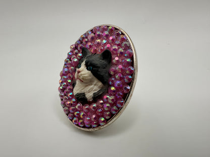 Femme Feline Pink Rhinestone Ring