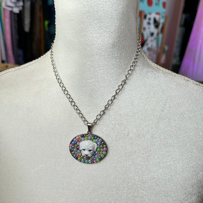 Poodle in Multicolor Beads Necklace