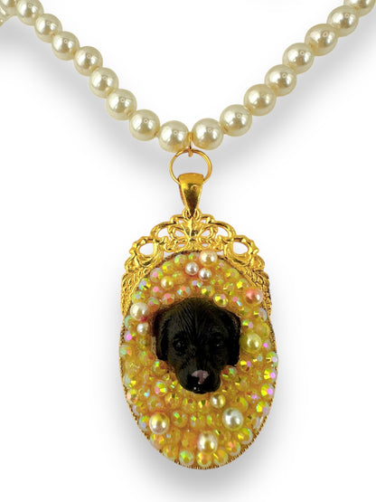 Love is a Labrador Pearl Necklace